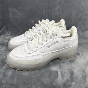 Reebok x Cardi B Women’s Club C Sneakers Triple White GX5089 US Size 7 RUN BIG